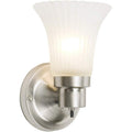 Traditional Nickel Glass Wall Sconce