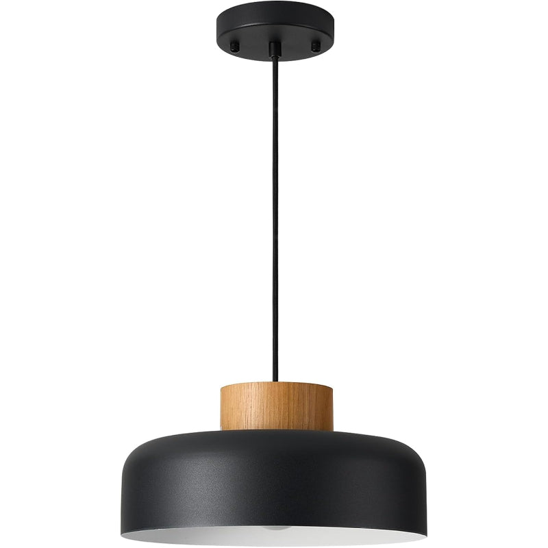 Black Wood Kitchen Pendant Light Fixture
