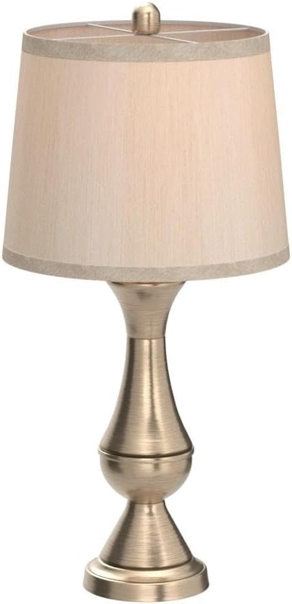 Traditional Gold Metal Table Lamp Set