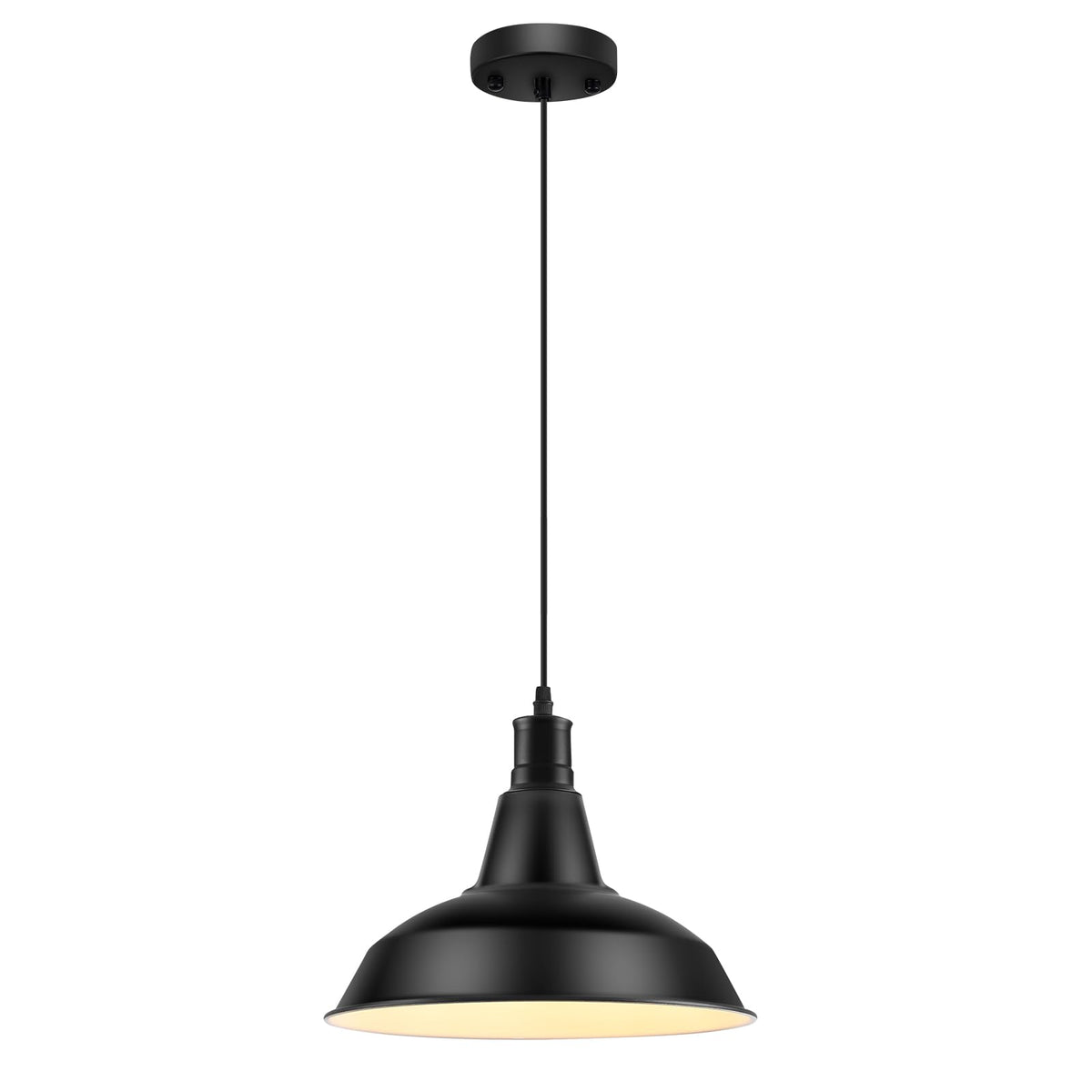 Vintage Black Metal Pendant Light