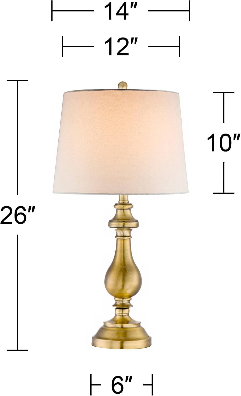 Antique Gold Brass Table Lamp