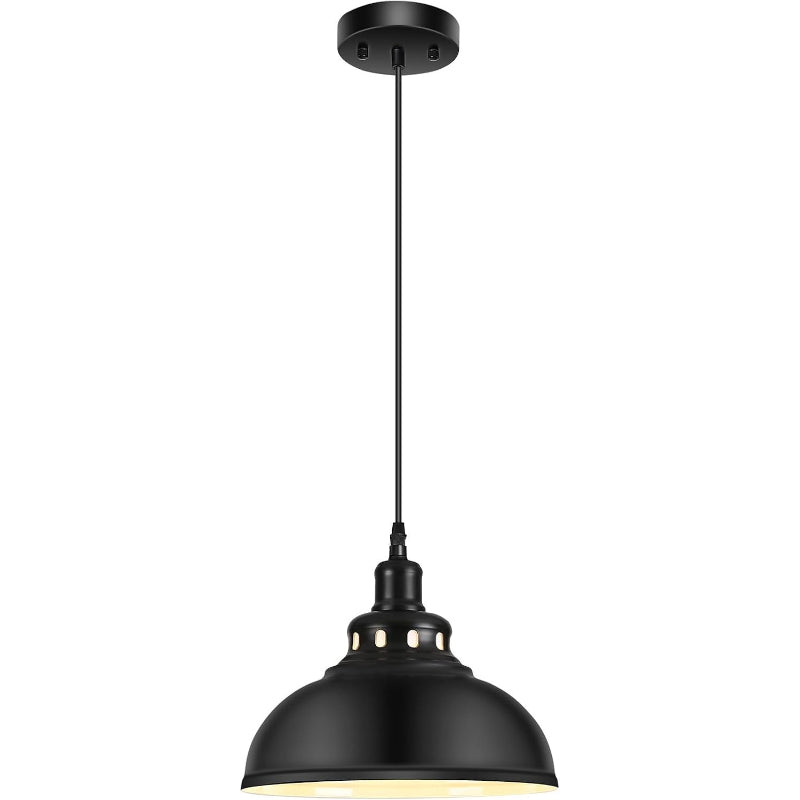 Black Metal Farmhouse Pendant Light