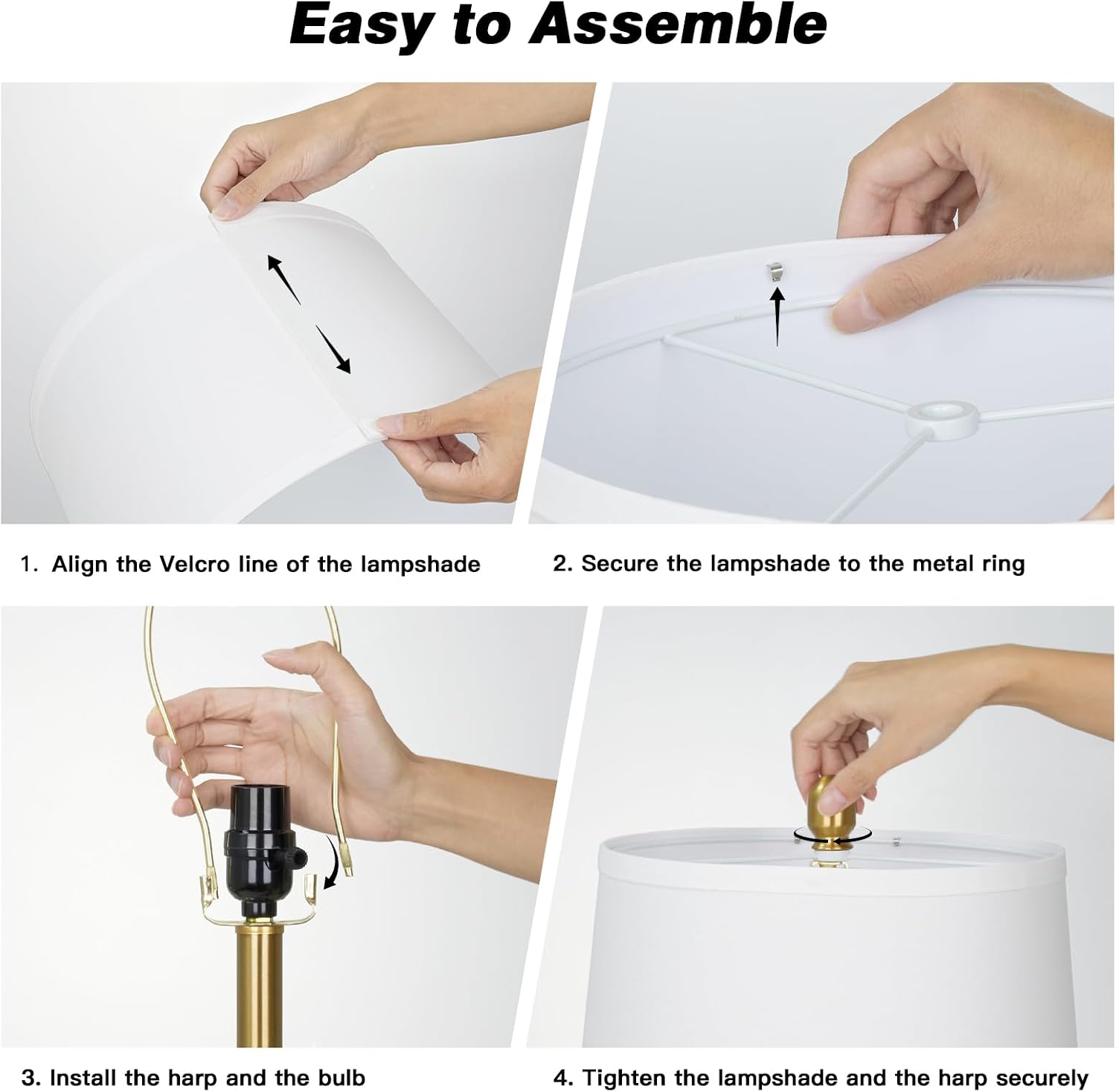 Touch Dimmable Gold Table Lamps Set