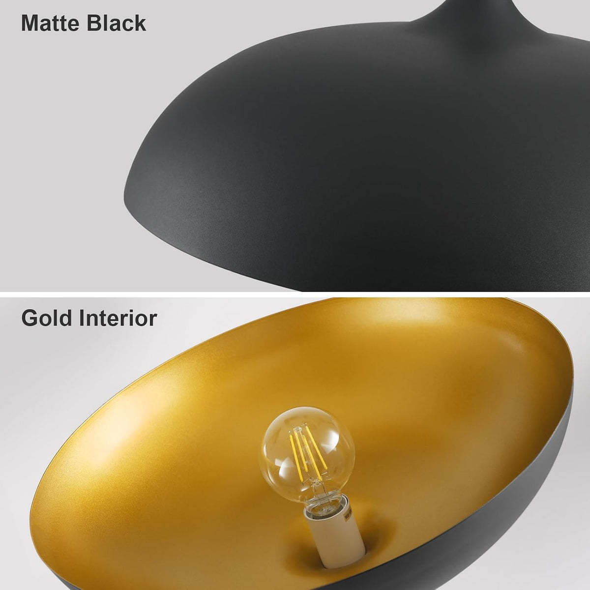 Black Gold Iron Pendant Light Fixture