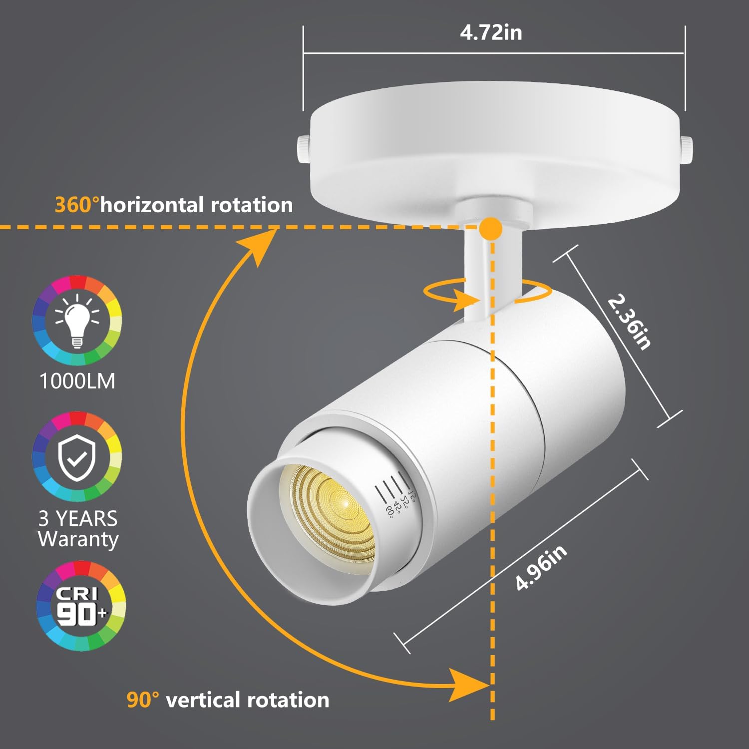 Zoomable Indoor LED Ceiling Spot Lights