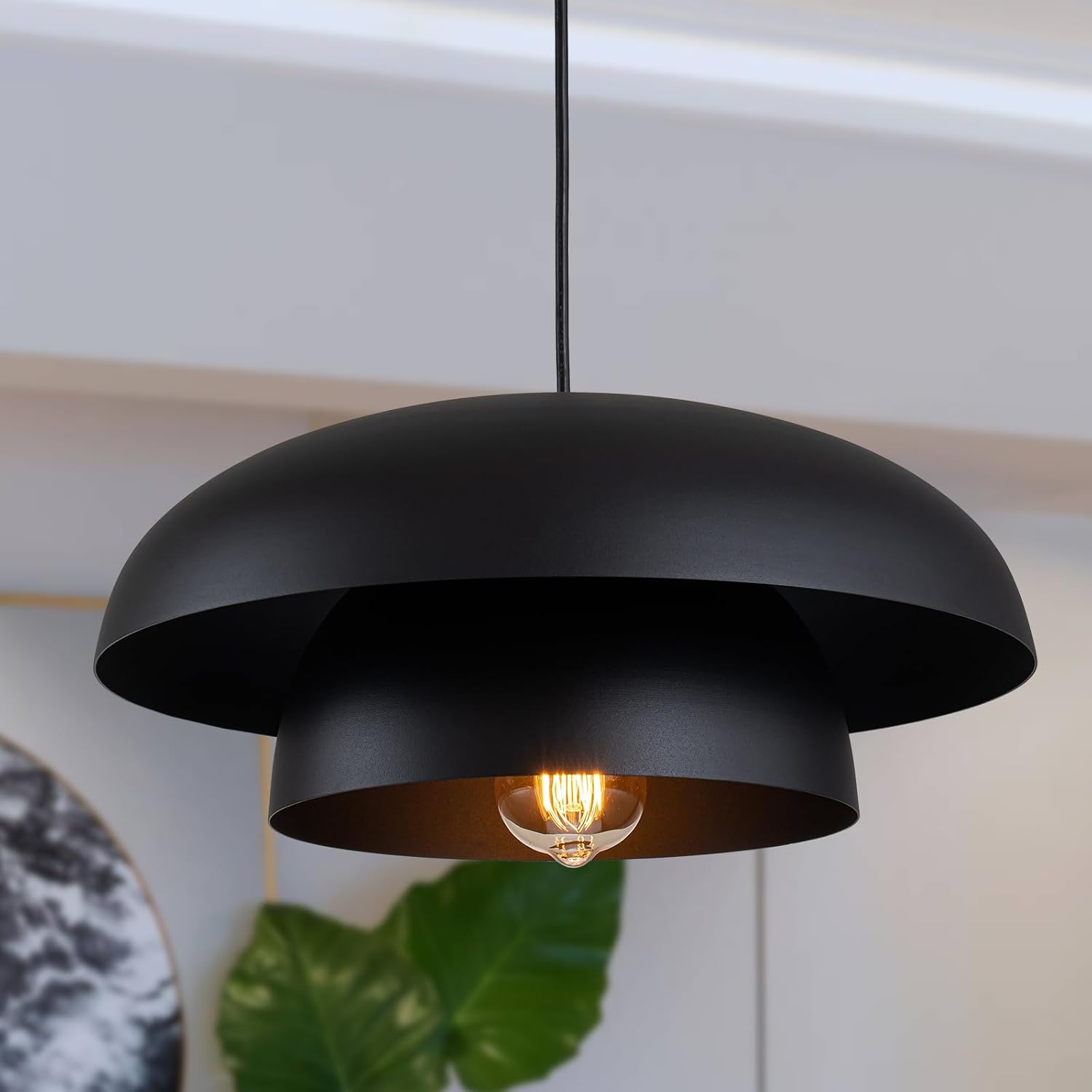 Black Farmhouse Kitchen Pendant Light