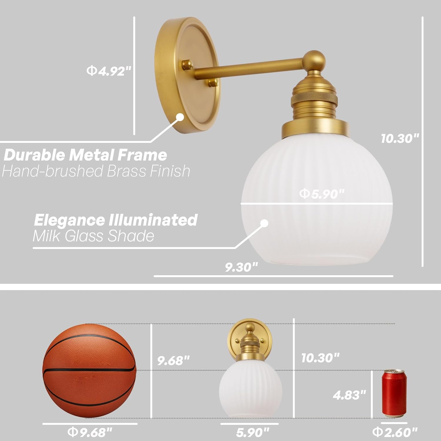 Vintage Gold Glass Wall Sconces