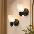 Matte Black Bathroom Wall Sconces Set