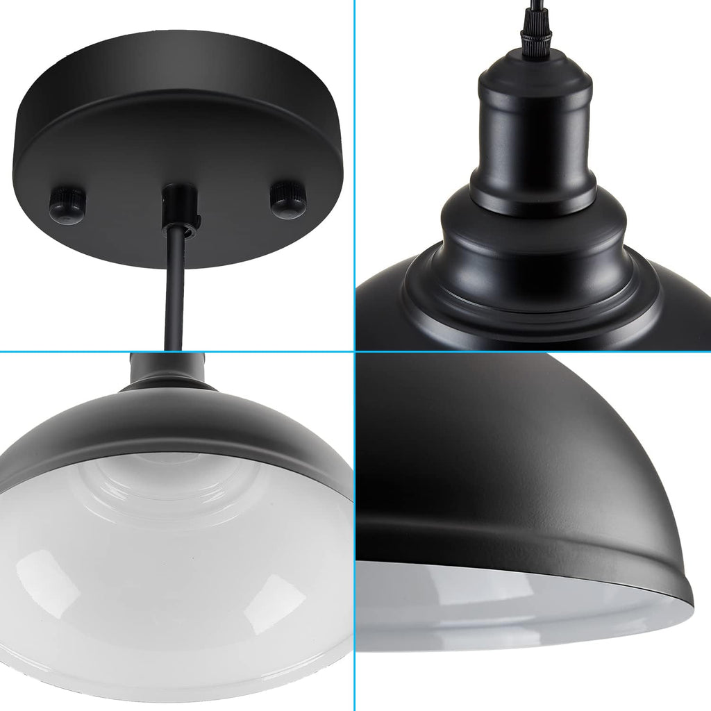 Vintage Black Metal Pendant Light