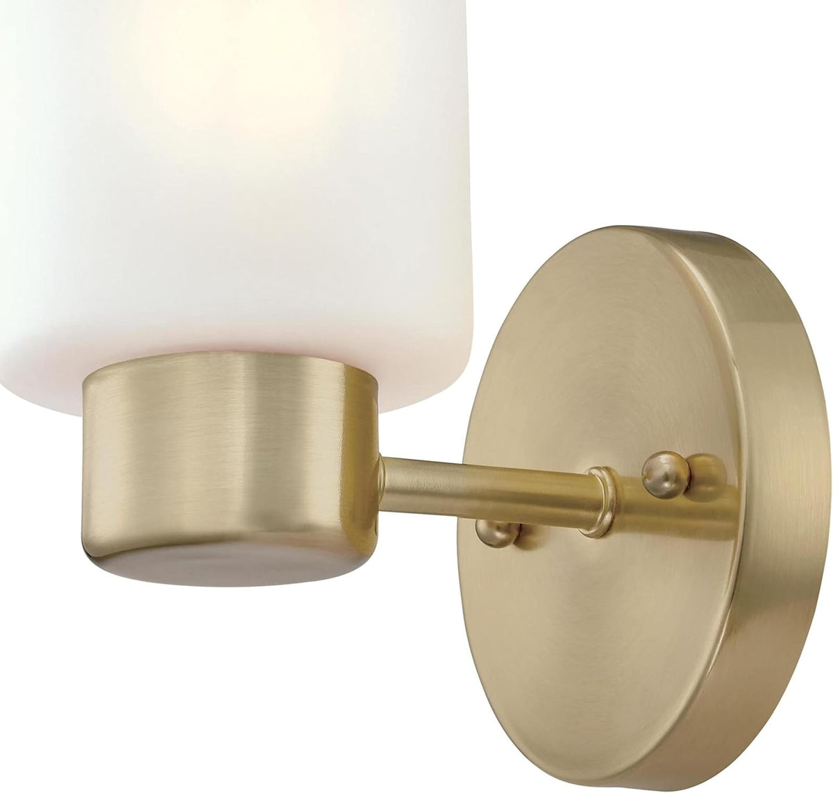 Champagne Brass Glass Wall Light Fixture