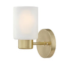 Champagne Brass Glass Wall Light Fixture