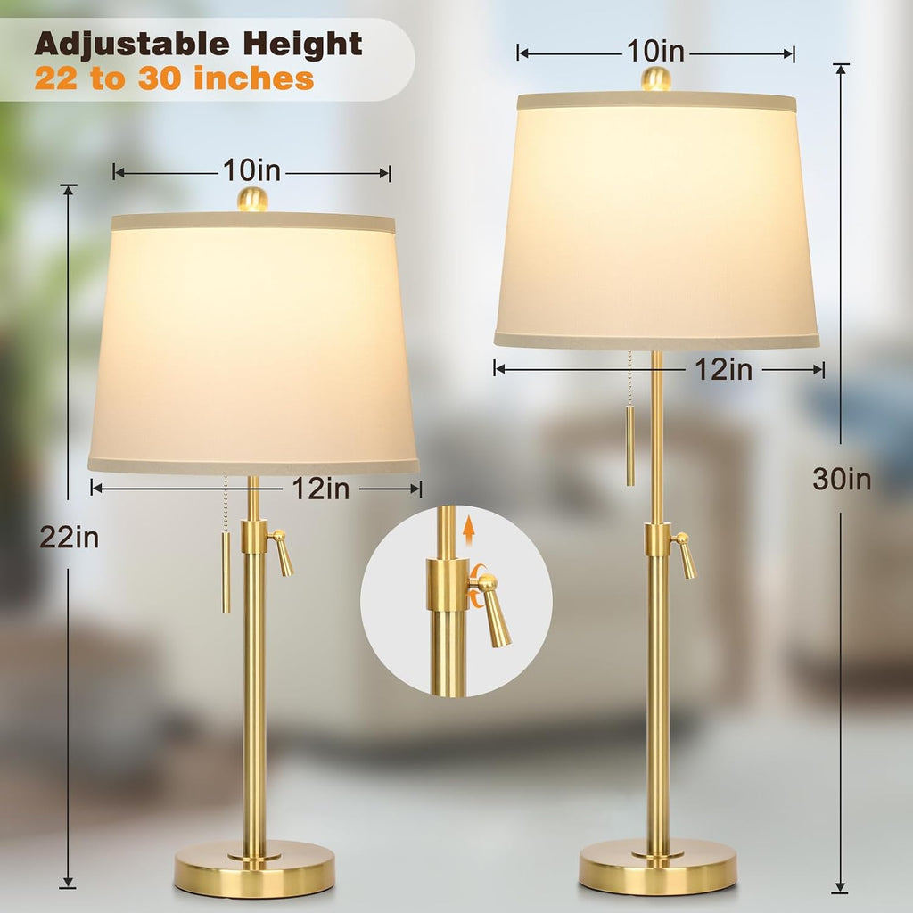 Adjustable Gold Brass Table Lamp