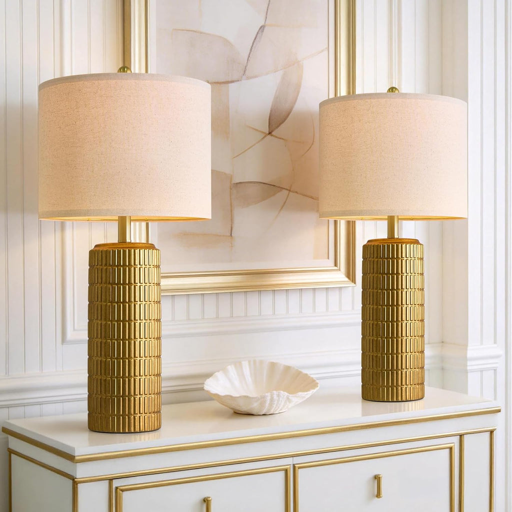 Modern Brass Gold Table Lamps Set