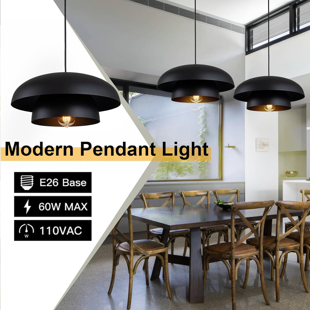 Black Farmhouse Kitchen Pendant Light