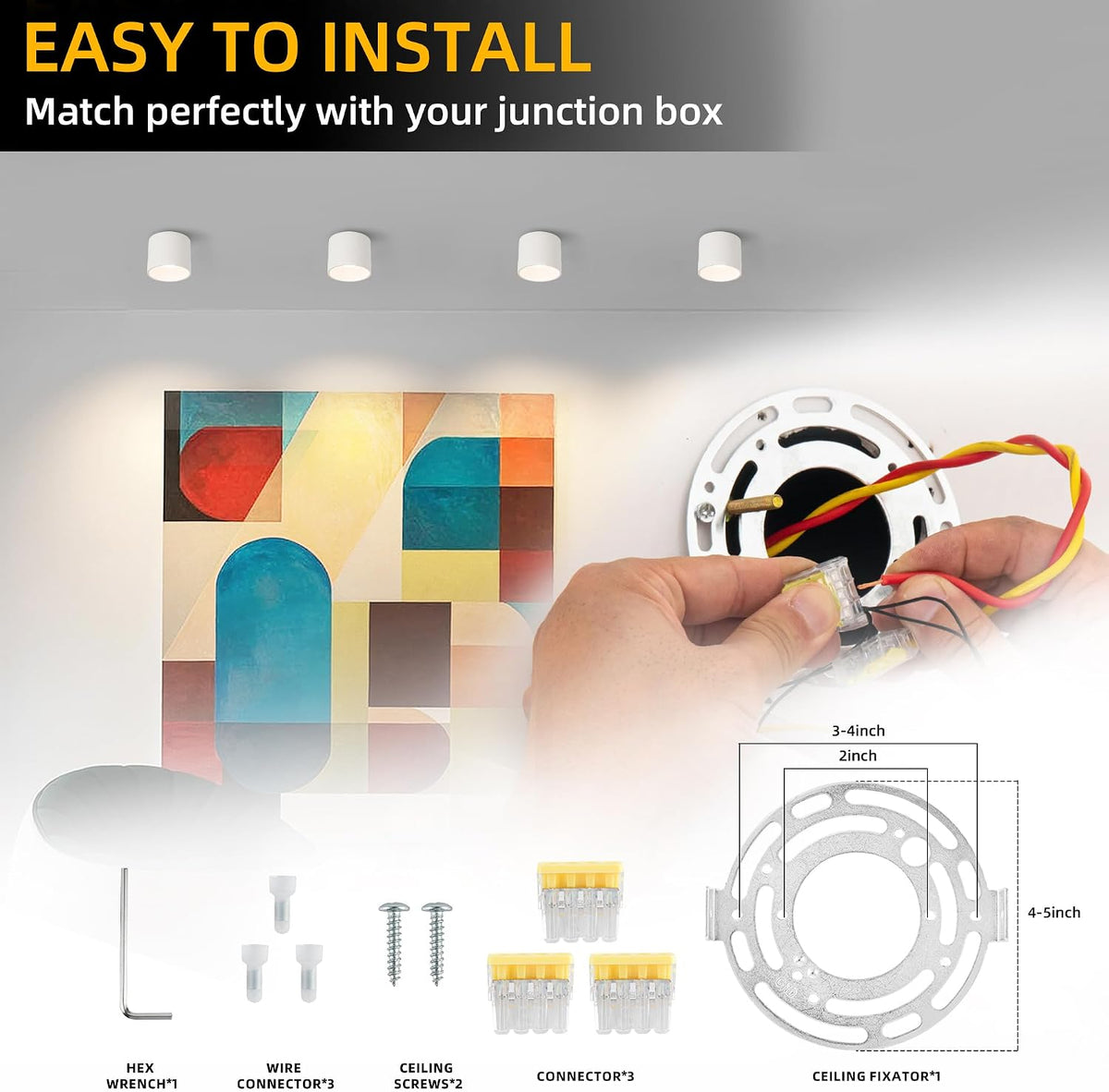 Modern Surface Mount LED Ceiling Spotlight