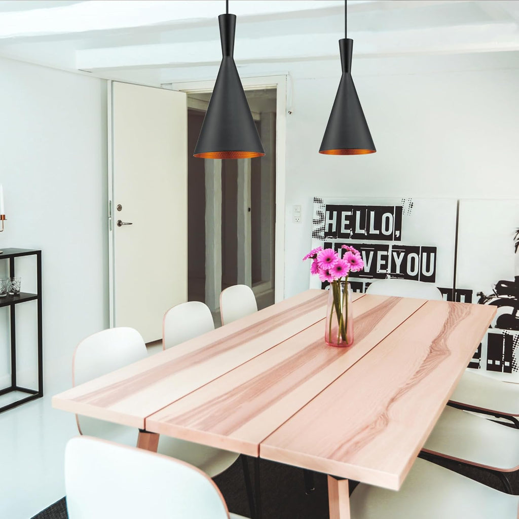 Matte Black Gold Interior Pendant Light