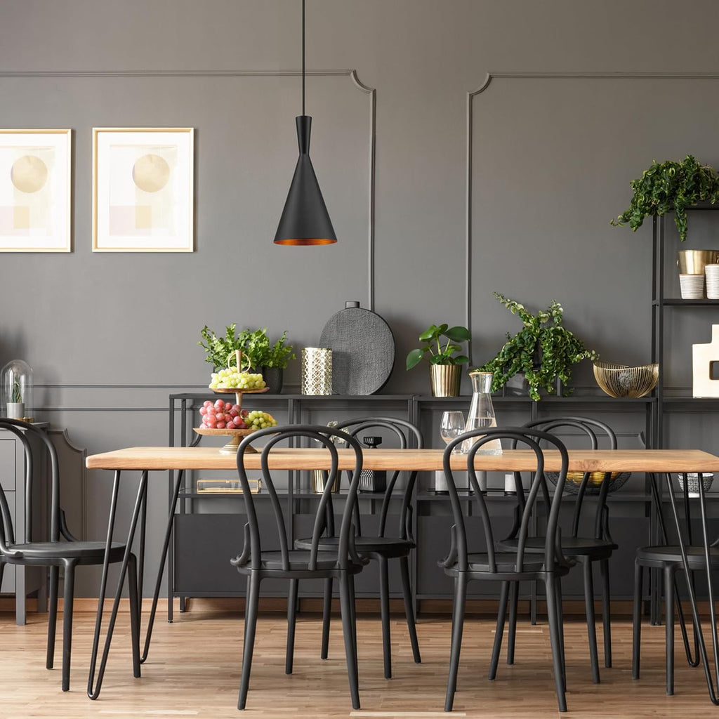 Matte Black Gold Interior Pendant Light