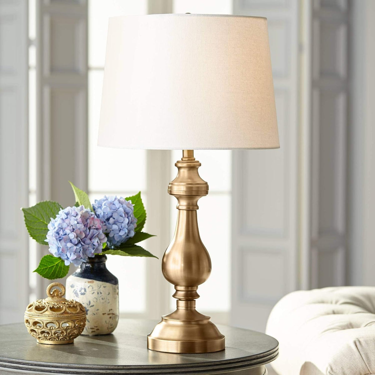 Antique Gold Brass Table Lamp