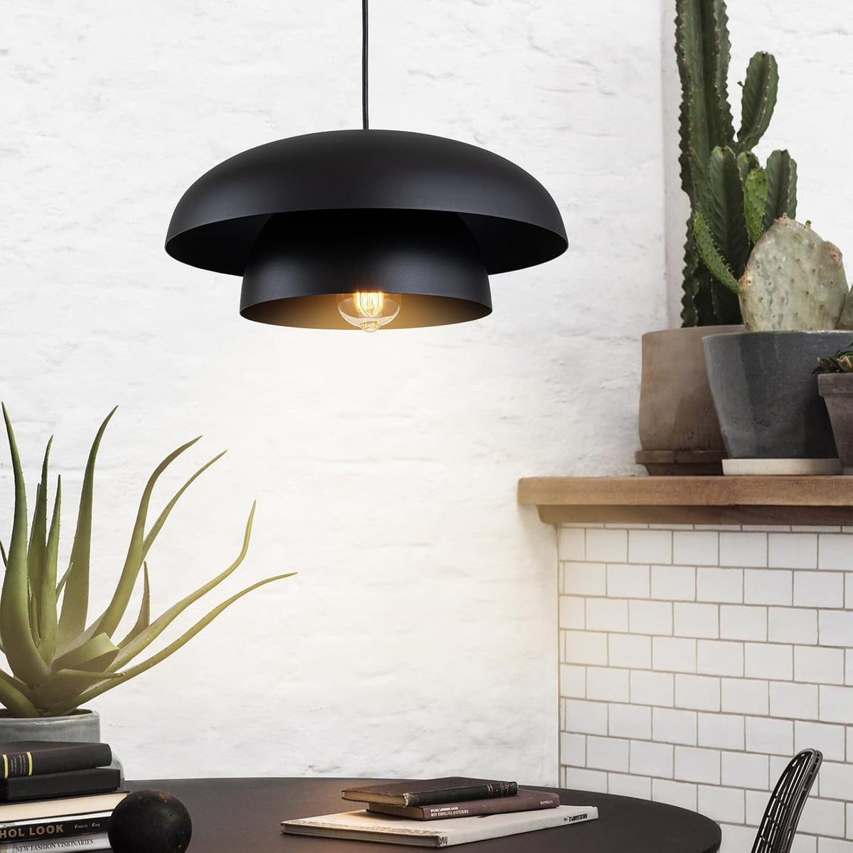 Black Farmhouse Kitchen Pendant Light