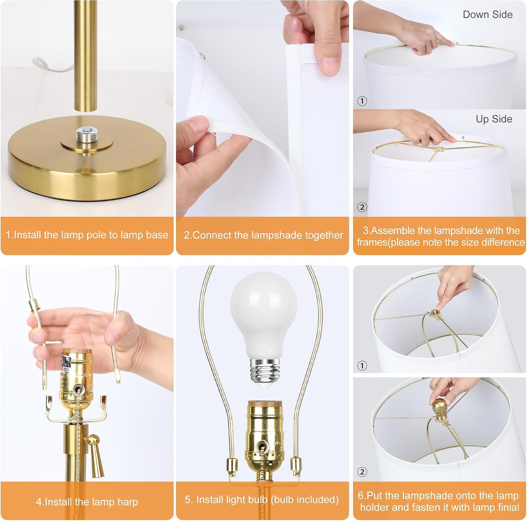 Adjustable Gold Brass Table Lamp