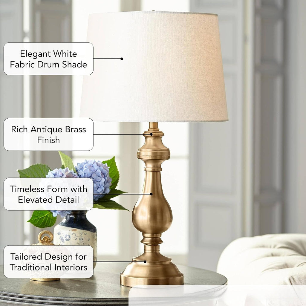 Antique Gold Brass Table Lamp