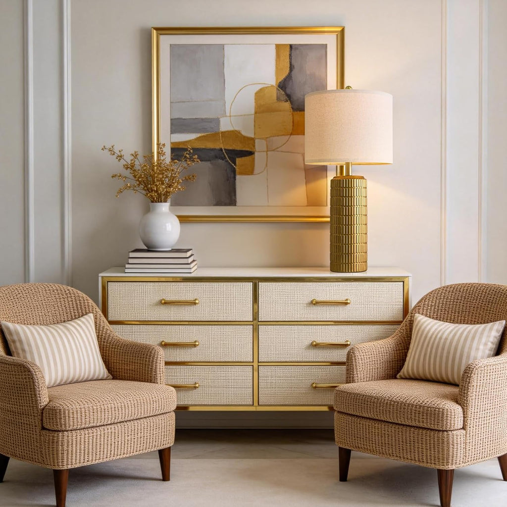 Modern Brass Gold Table Lamps Set