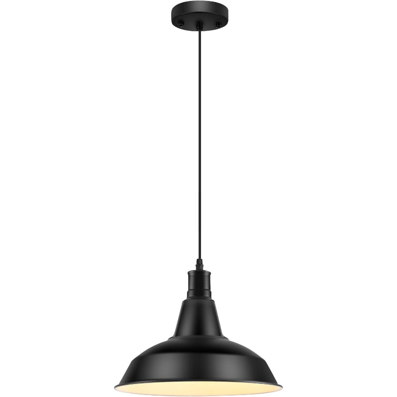 Vintage Black Metal Pendant Light